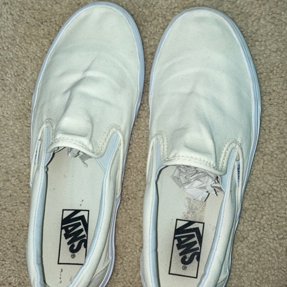 FINAL OFFER (expires 7/5) cream VANS slip ons